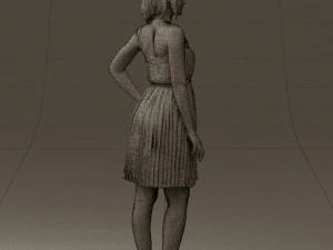 woman in pink dress 0441 3d print ready 3D Print Model