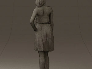woman in pink dress 0441 3d print ready 3D Print Model