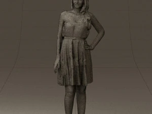woman in pink dress 0441 3d print ready 3D Print Model