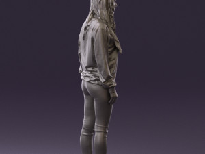woman in white diamonds pijama 0438 3Dモデル