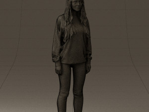 woman in white diamonds pijama 0438 3Dモデル