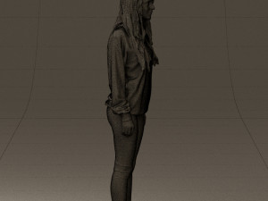 woman in white diamonds pijama 0438 3Dモデル