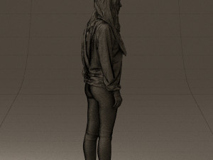 woman in white diamonds pijama 0438 3Dモデル