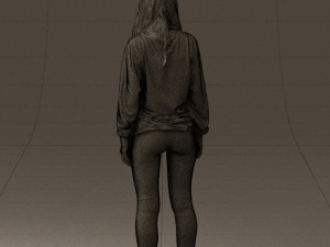 woman in white diamonds pijama 0438 3Dモデル
