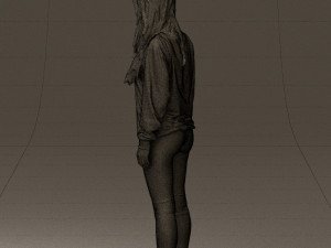 woman in white diamonds pijama 0438 3Dモデル