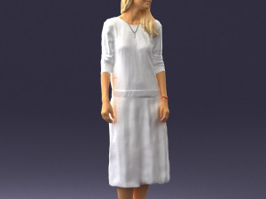 girl in white dress 0434 3d print ready 3D 打印模型
