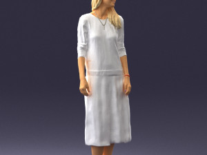 girl in white dress 0434 3d print ready 3D Print Model