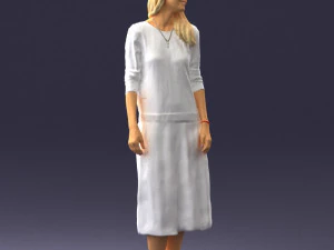 girl in white dress 0434 3d print ready 3D Print Model