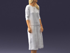 girl in white dress 0434 3d print ready 3D Print Model