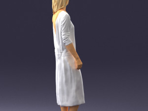 girl in white dress 0434 3d print ready 3D Print Model