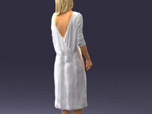 girl in white dress 0434 3d print ready 3D Print Model