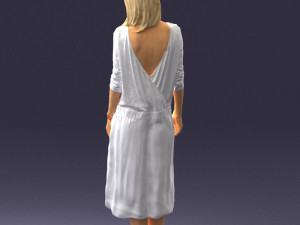 girl in white dress 0434 3d print ready 3D Print Model