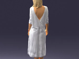 girl in white dress 0434 3d print ready 3D Print Model