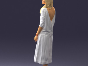 girl in white dress 0434 3d print ready 3D Print Model