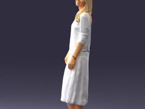 girl in white dress 0434 3d print ready 3D Print Model