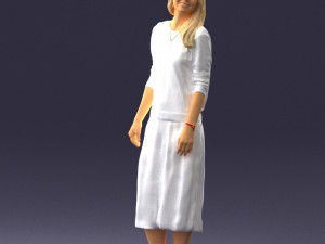 girl in white dress 0434 3d print ready 3D Print Model