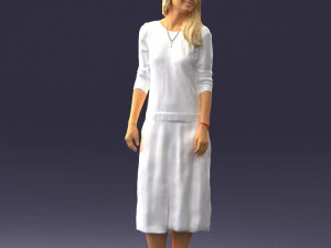 girl in white dress 0434 3d print ready 3D Print Model