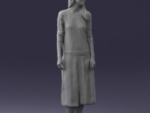 girl in white dress 0434 3d print ready 3D Print Model