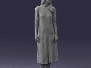 girl in white dress 0434 3d print ready 3D Print Model