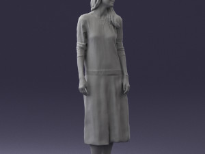 girl in white dress 0434 3d print ready 3D Print Model