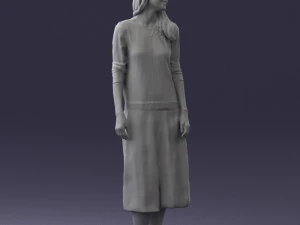 girl in white dress 0434 3d print ready 3D Print Model