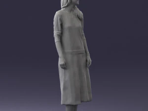 girl in white dress 0434 3d print ready 3D Print Model