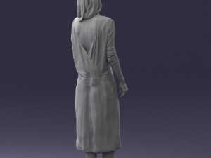 girl in white dress 0434 3d print ready 3D Print Model