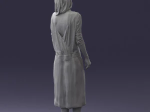 girl in white dress 0434 3d print ready 3D Print Model