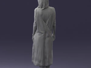 girl in white dress 0434 3d print ready 3D Print Model