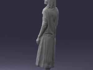 girl in white dress 0434 3d print ready 3D Print Model