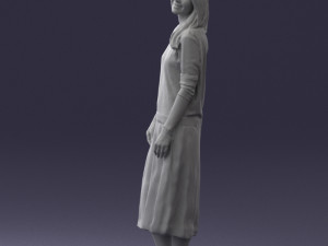 girl in white dress 0434 3d print ready 3D Print Model
