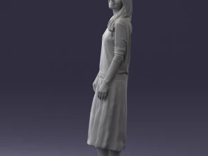girl in white dress 0434 3d print ready 3D Print Model
