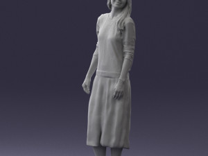 girl in white dress 0434 3d print ready 3D Print Model