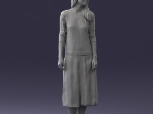 girl in white dress 0434 3d print ready 3D Print Model
