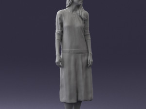 girl in white dress 0434 3d print ready 3D Print Model
