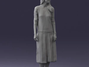 girl in white dress 0434 3d print ready 3D Print Model