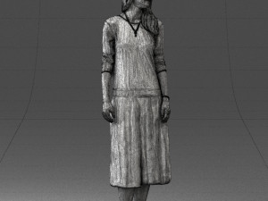 girl in white dress 0434 3d print ready 3D Print Model