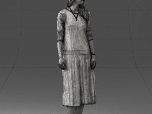girl in white dress 0434 3d print ready 3D Print Model
