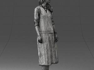 girl in white dress 0434 3d print ready 3D Print Model