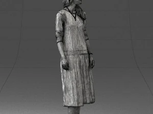 girl in white dress 0434 3d print ready 3D Print Model