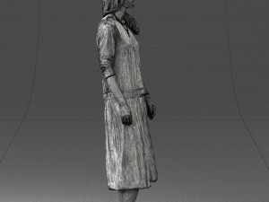 girl in white dress 0434 3d print ready 3D Print Model