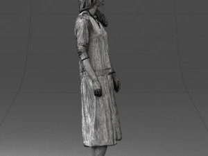 girl in white dress 0434 3d print ready 3D Print Model