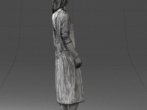 girl in white dress 0434 3d print ready 3D Print Model