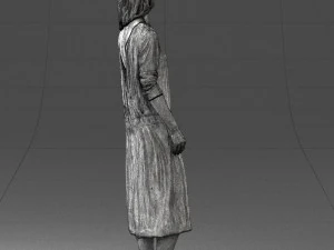 girl in white dress 0434 3d print ready 3D Print Model