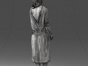 girl in white dress 0434 3d print ready 3D Print Model