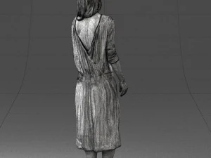 girl in white dress 0434 3d print ready 3D Print Model