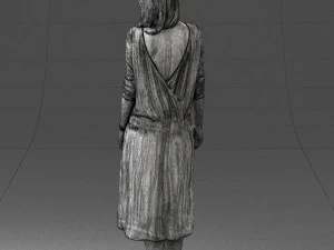 girl in white dress 0434 3d print ready 3D Print Model