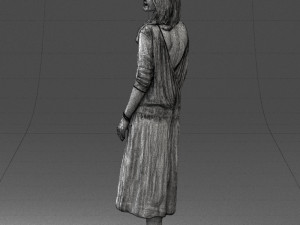 girl in white dress 0434 3d print ready 3D Print Model