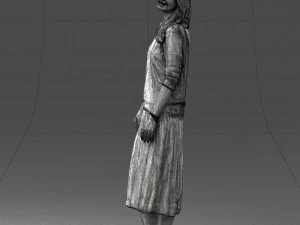 girl in white dress 0434 3d print ready 3D Print Model