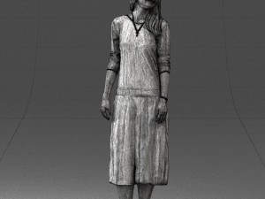 girl in white dress 0434 3d print ready 3D Print Model
